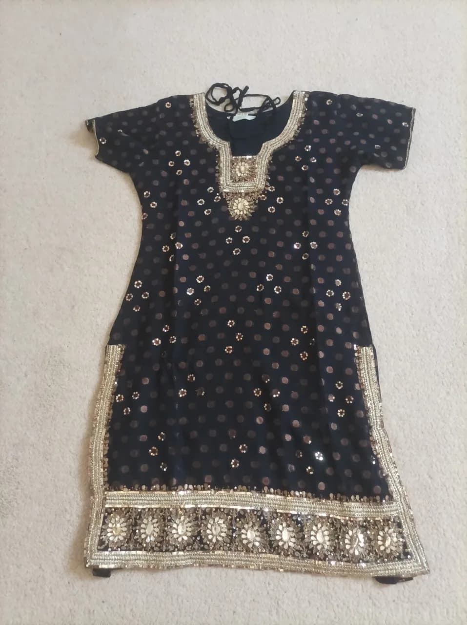 Black Shalwar party/casual outfit — image 1