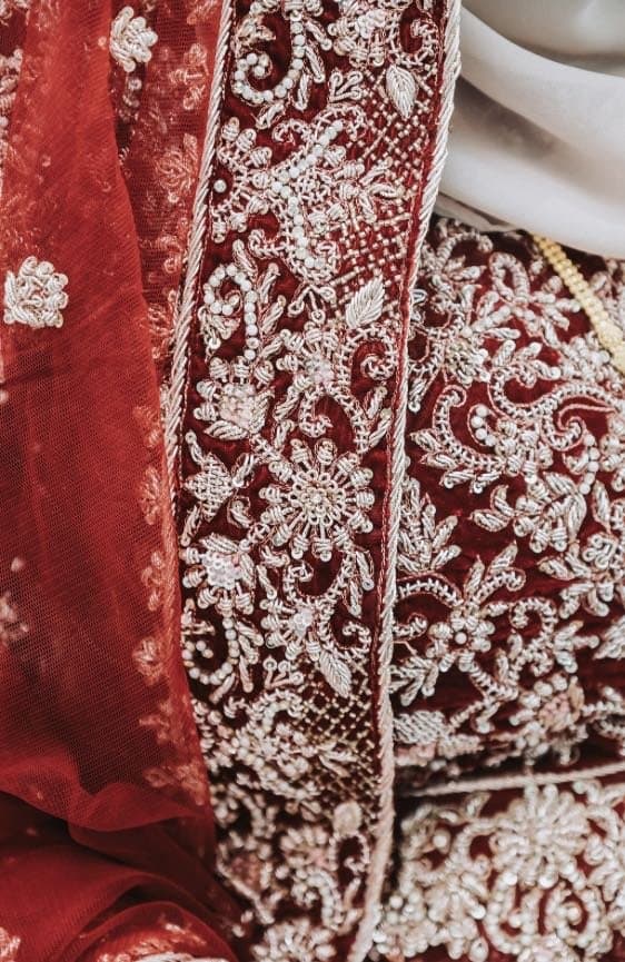 Dark Red Bridal Lehenga — image 1