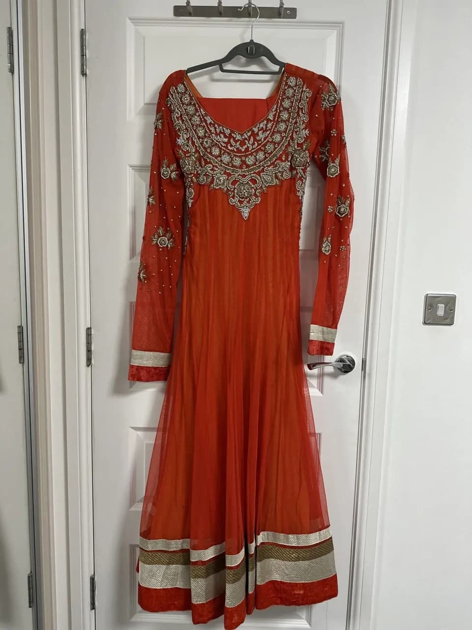 Orange Anarkali Suit — image 1