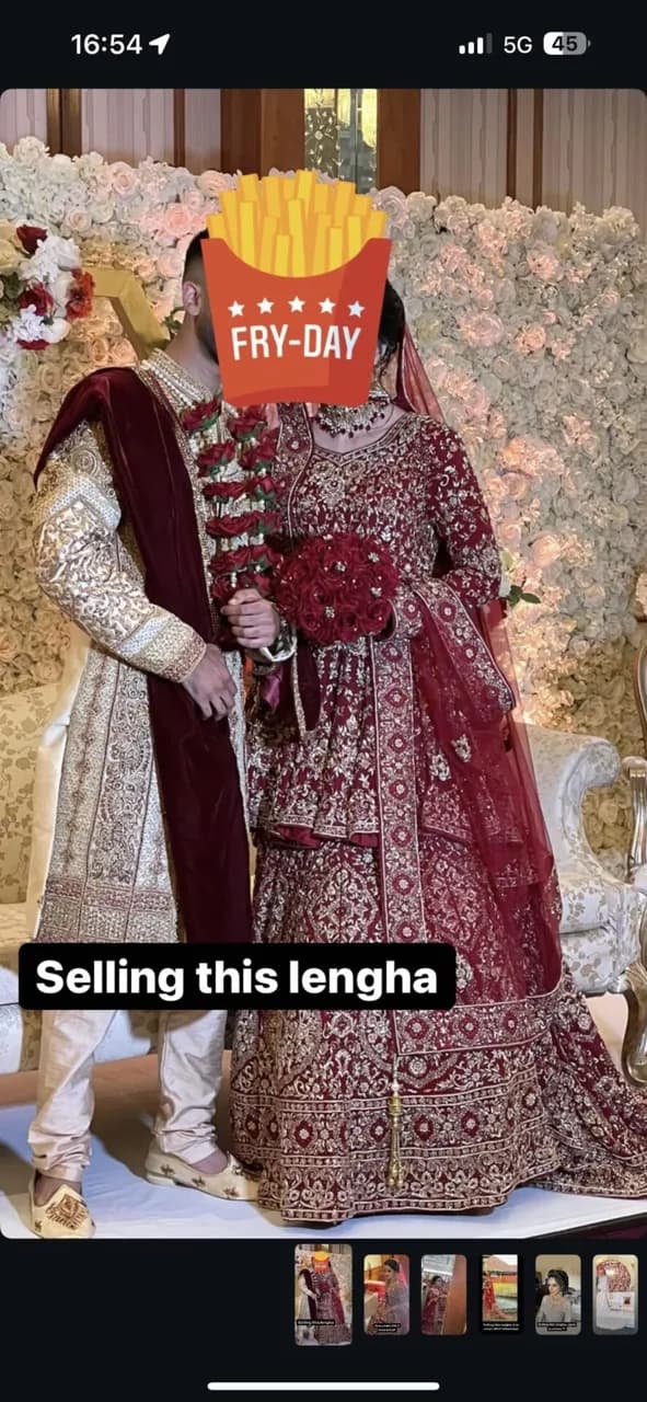 lengha barat in red — image 1