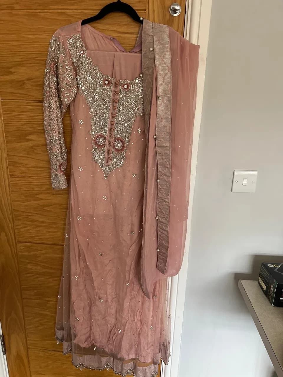 Dusky Pink/ Coral 3pc Asian suit — image 1