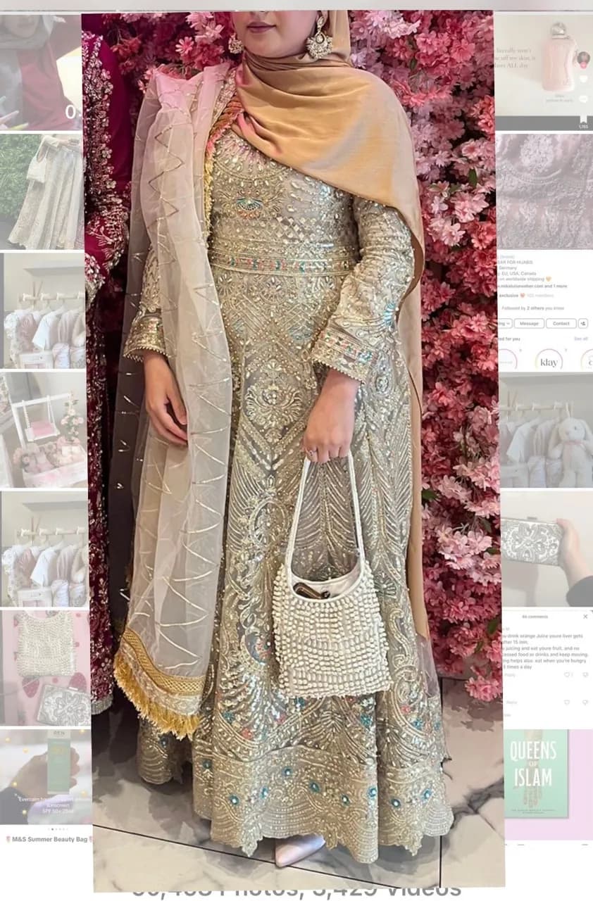 Gold Anarkali Dress — image 1