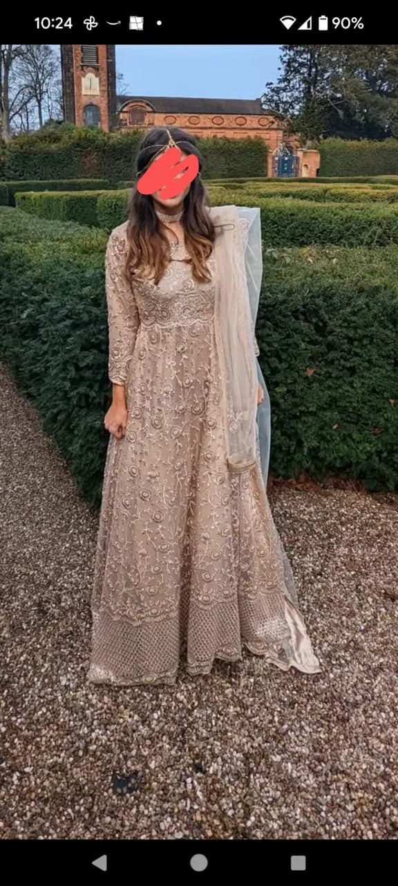 Size 8 - small Gold Asian Dress — image 1