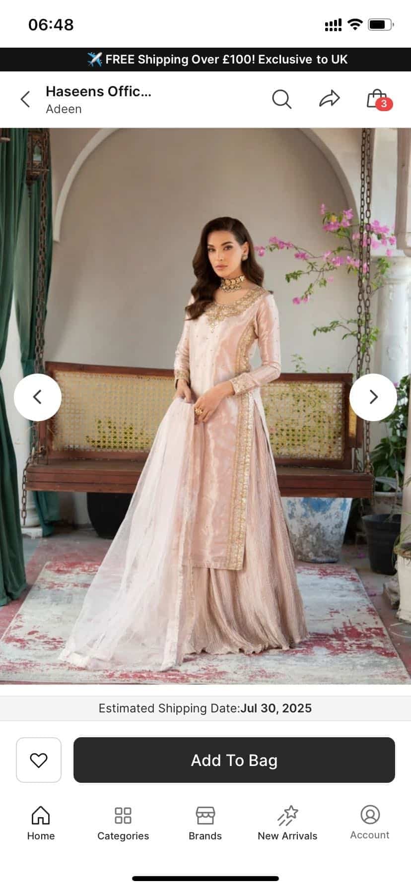 Pastel pink flared lehenga - guest look — image 1