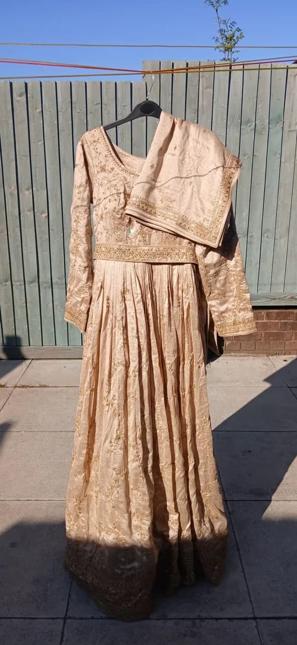 Gold Asian Dress - Custom Made - Size L — image 1
