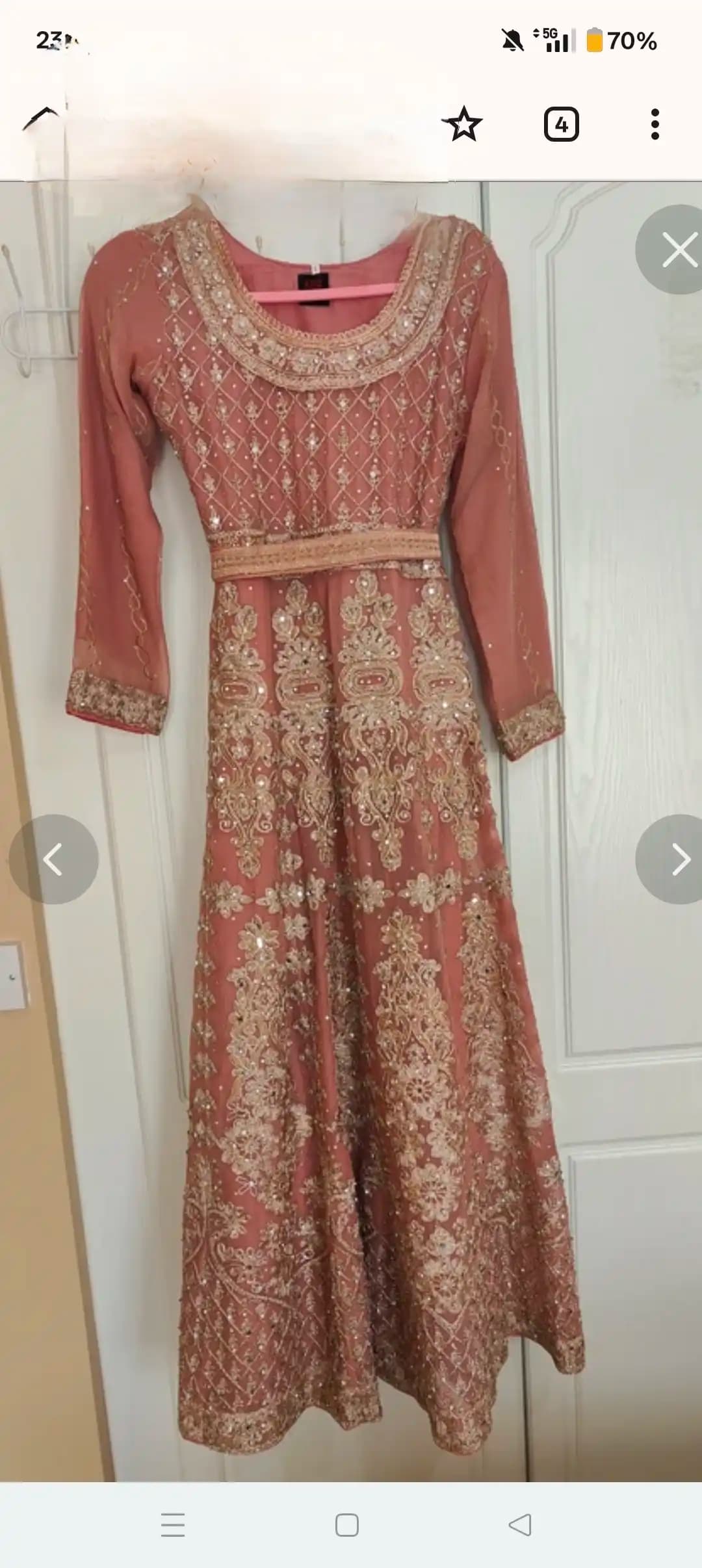 Indian Women's Flowy Dress, Luxury, Heavy embroidery Maxi Style dress with heavy embroidery — image 1