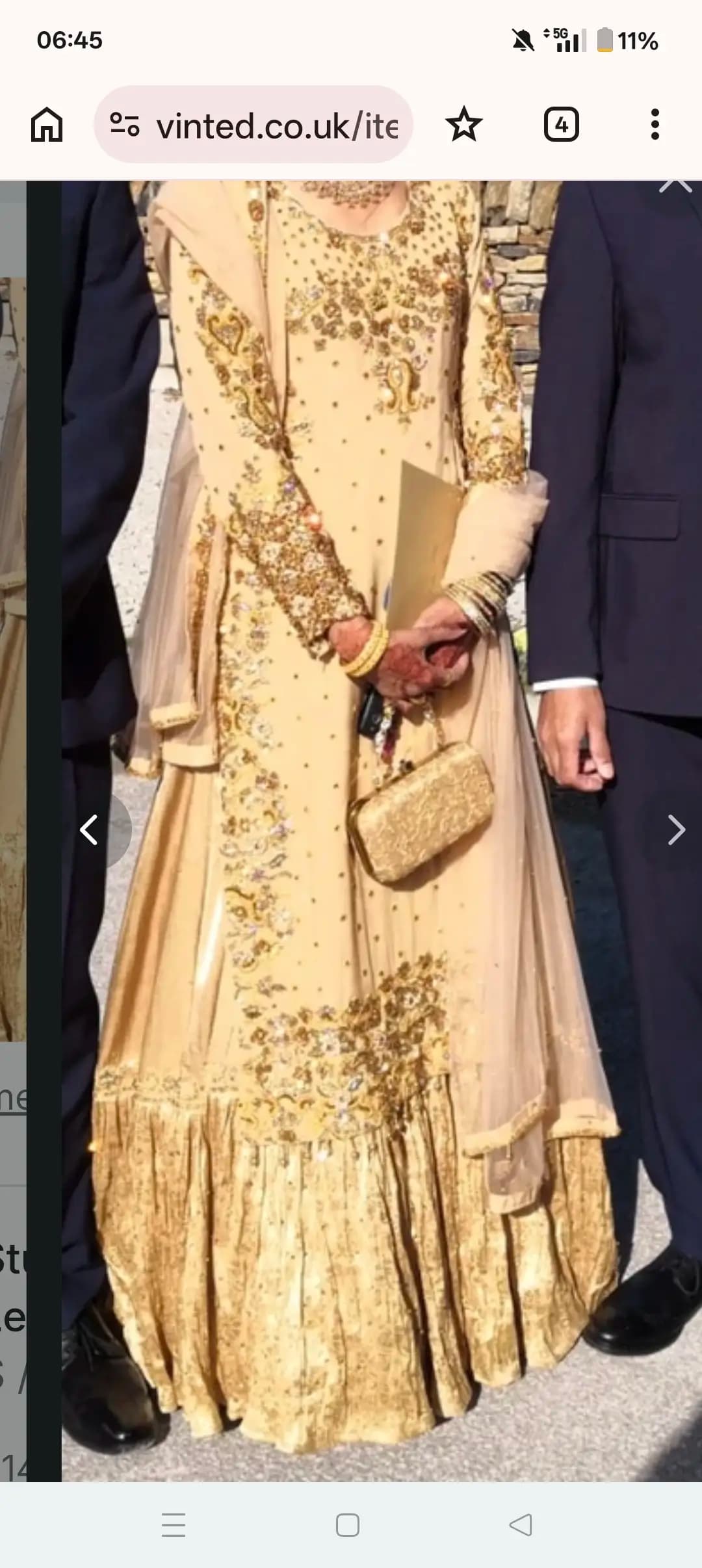 Stunning Buraaq Bridal 3-Piece Farshi Lengha – Custom Order (size 10)10) — image 1