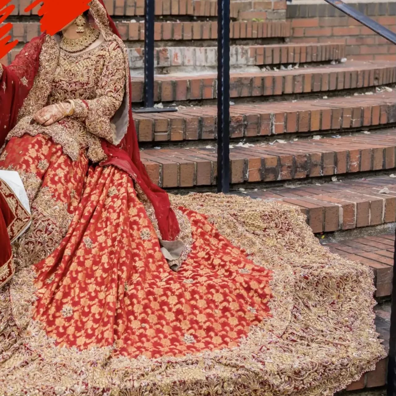 Red bridal Lehengha — image 1