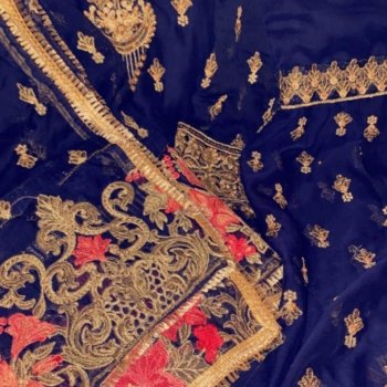 L/ Large- Blue/ royal blue sharara/garara