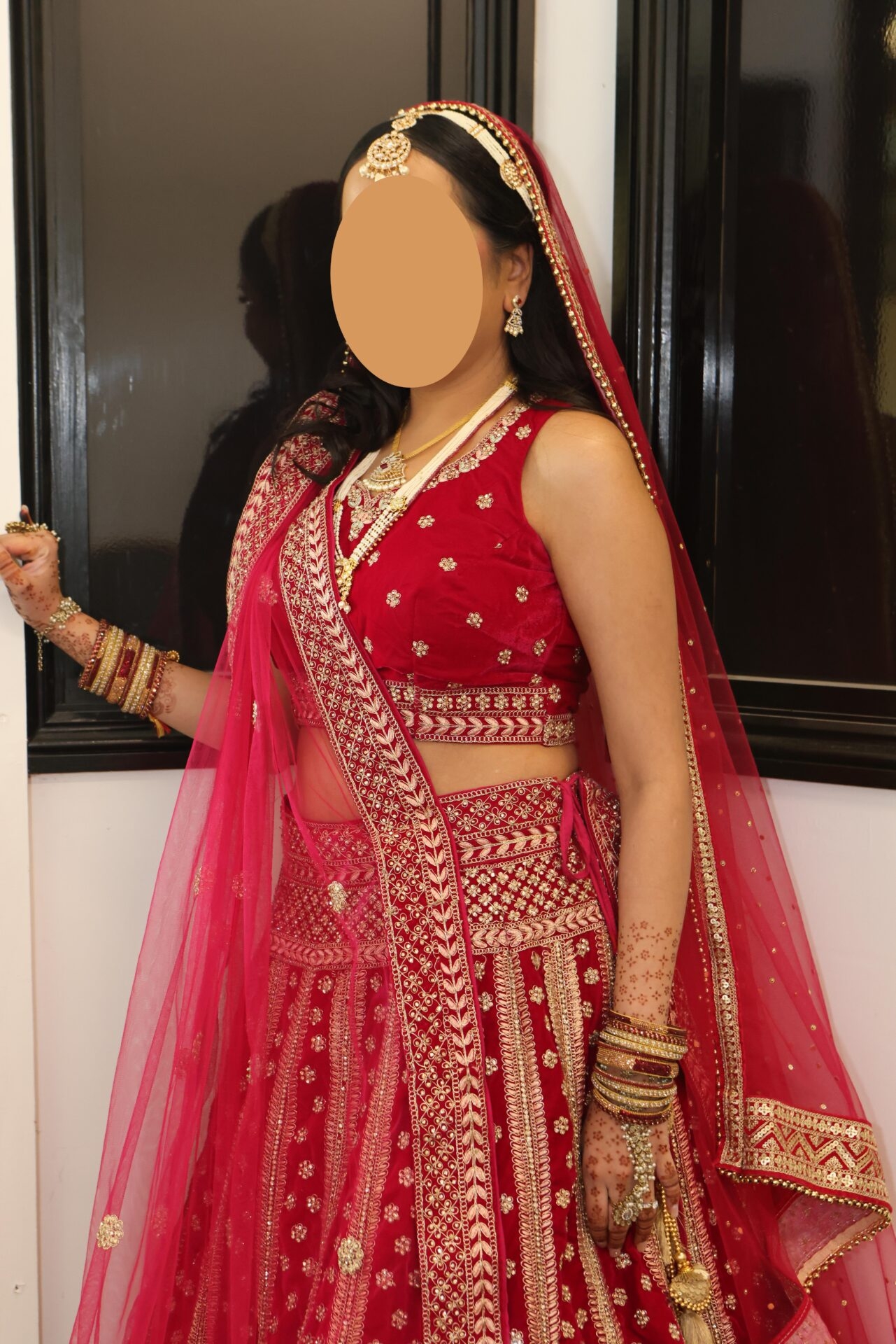 Velvet Bridal lengha