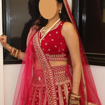 Velvet Bridal lengha