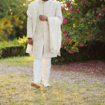 Men sherwani, shawl and turban