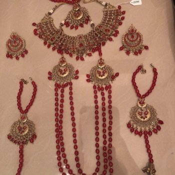 Red Kundan Bridal Set