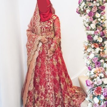 Tehxeeb London Red Bridal Lengha