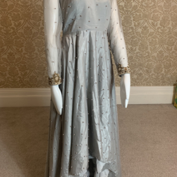 2pc women size 12 a line dress grey