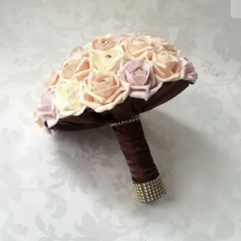 Bridal Bouquet With Gold Diamante