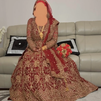 Women’s Red and Gold Wedding Lengha