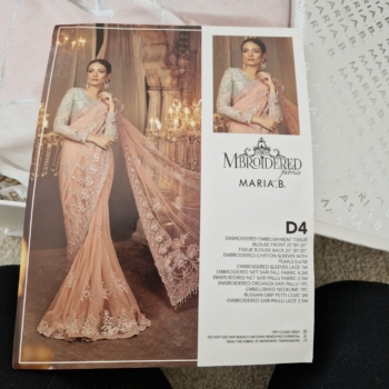 Maria B mbroidered unstitched sari