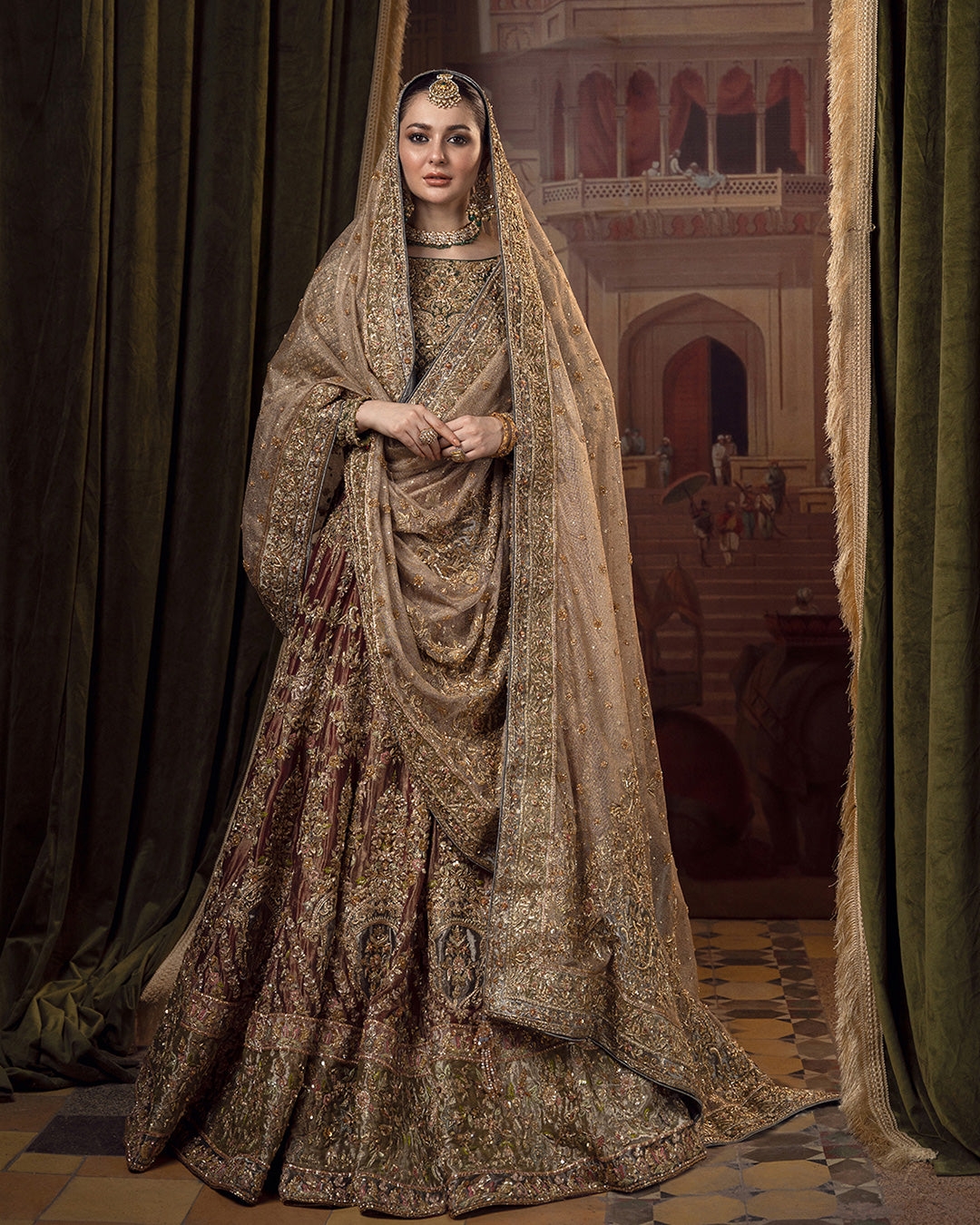 Faiza Saqlain Muntaha Bridal Lengha