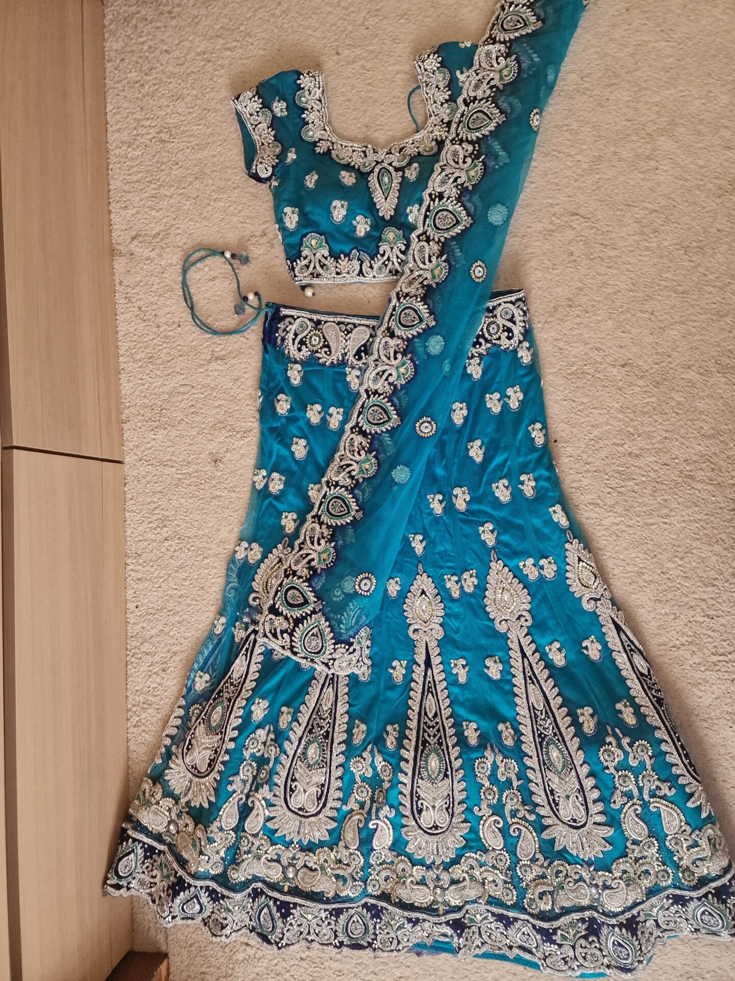 Teal Blue Lehenga