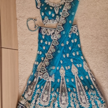 Teal Blue Lehenga