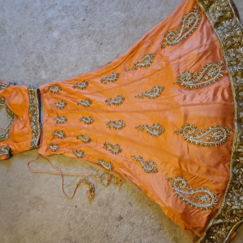 Peach Heavy Lehenga