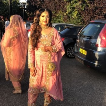 Dusty pink trouser and shirt outfit