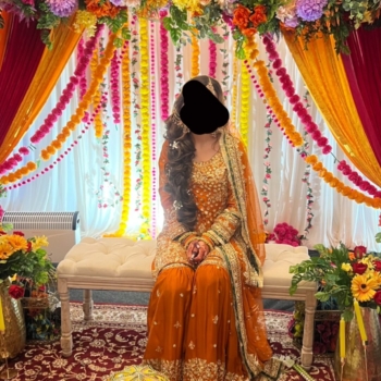 Shahrara style Mendhi outfit