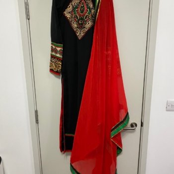 Black Pakistani style long kamees