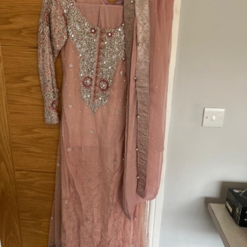 Dusky Pink/ Coral 3pc Asian suit