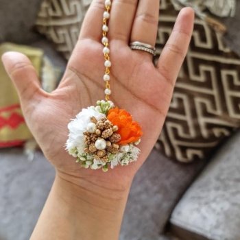 Mehndi faux flower jewellery