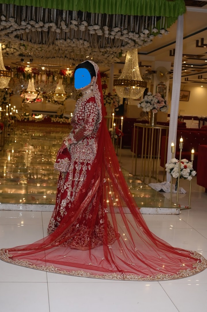 Deep Red Traditional Designer Bridal Dress