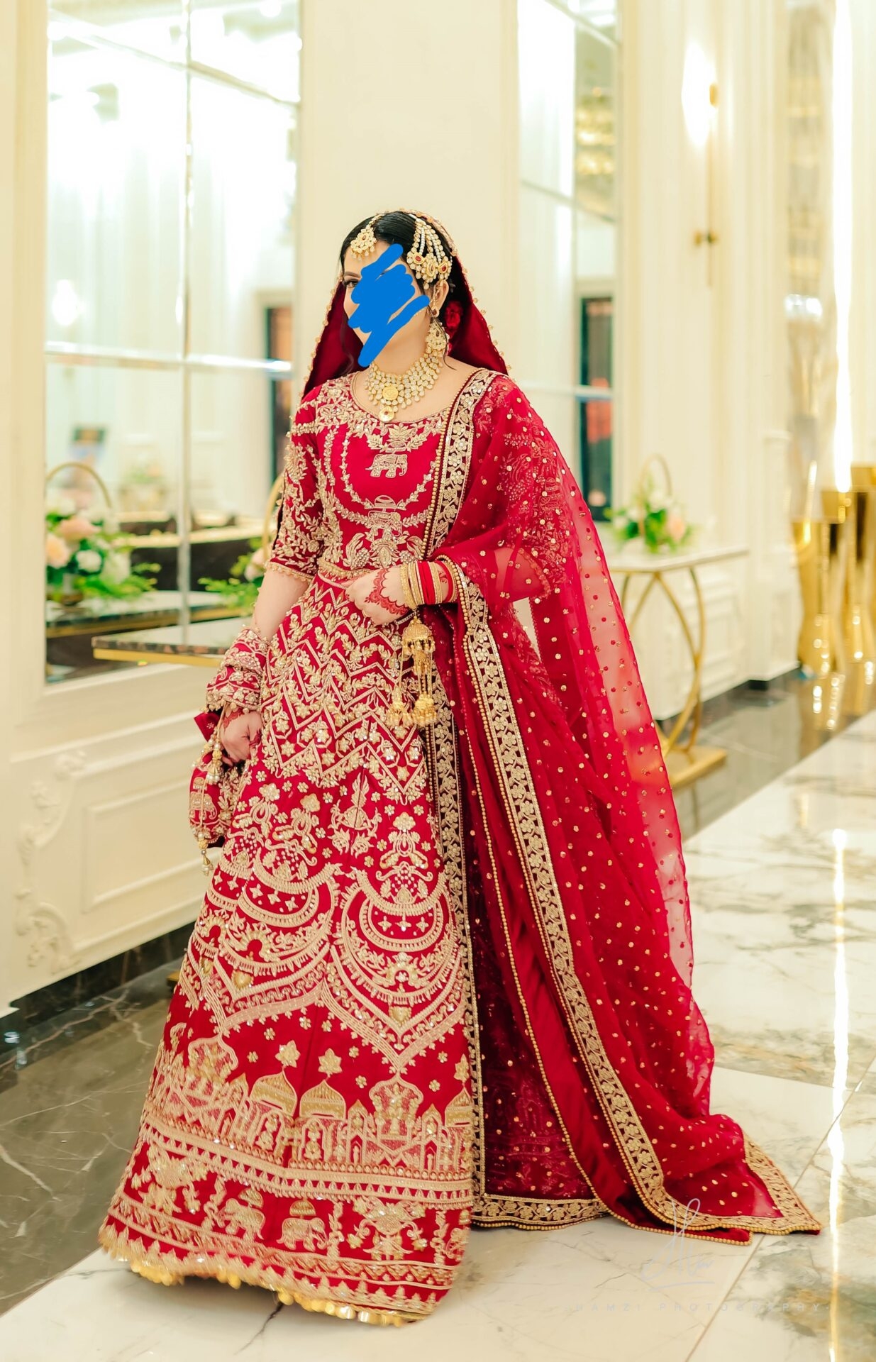 RED BARAT DAY LEHENGA