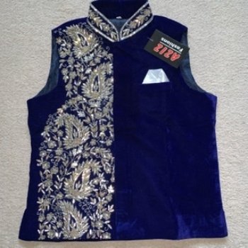 Navy blue Asian waistcoat