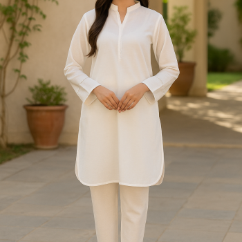 Image Solid White 2-Piece Suit – Size S