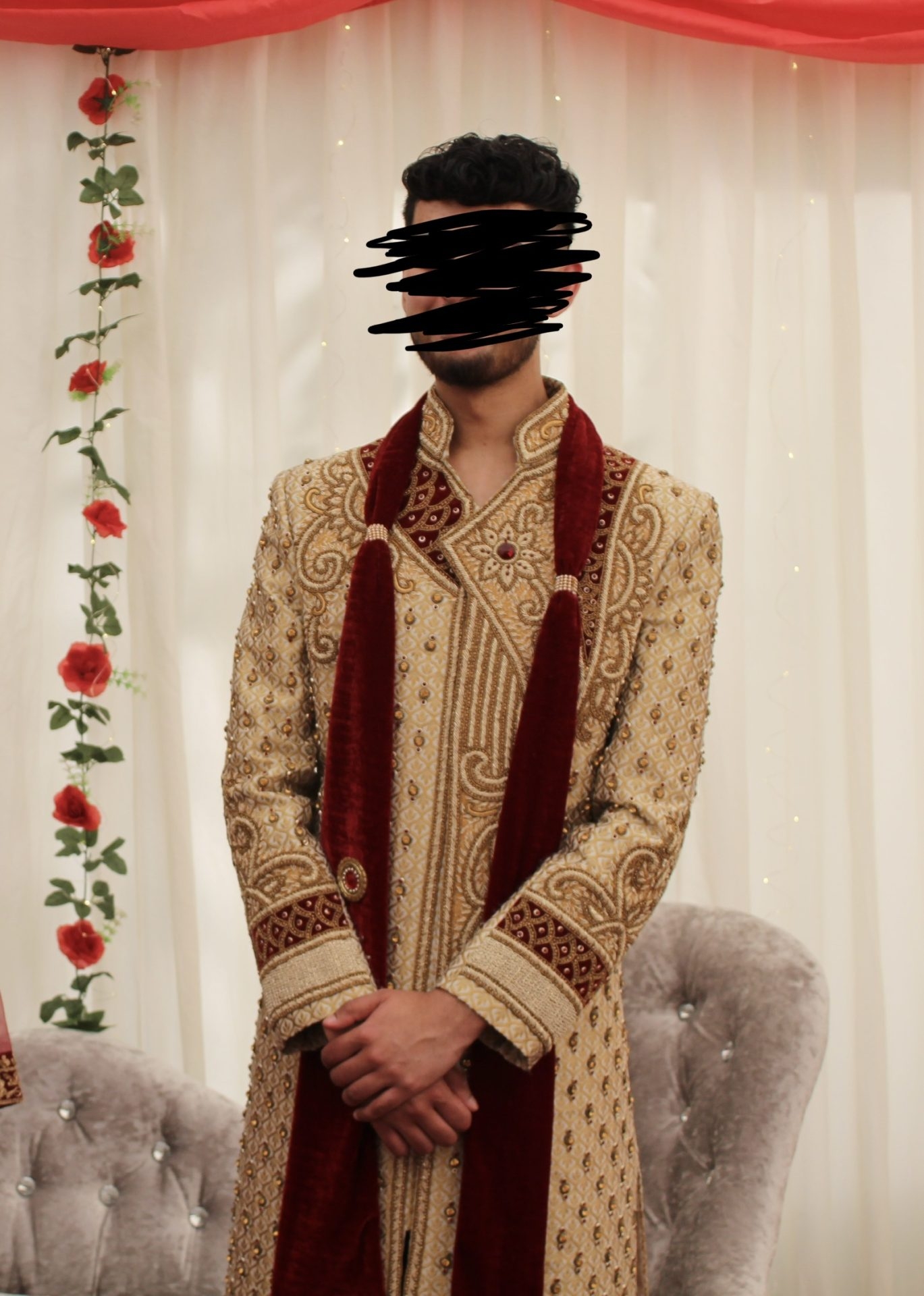 Asian men’s groom outfit