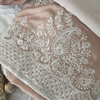 Beige saree
