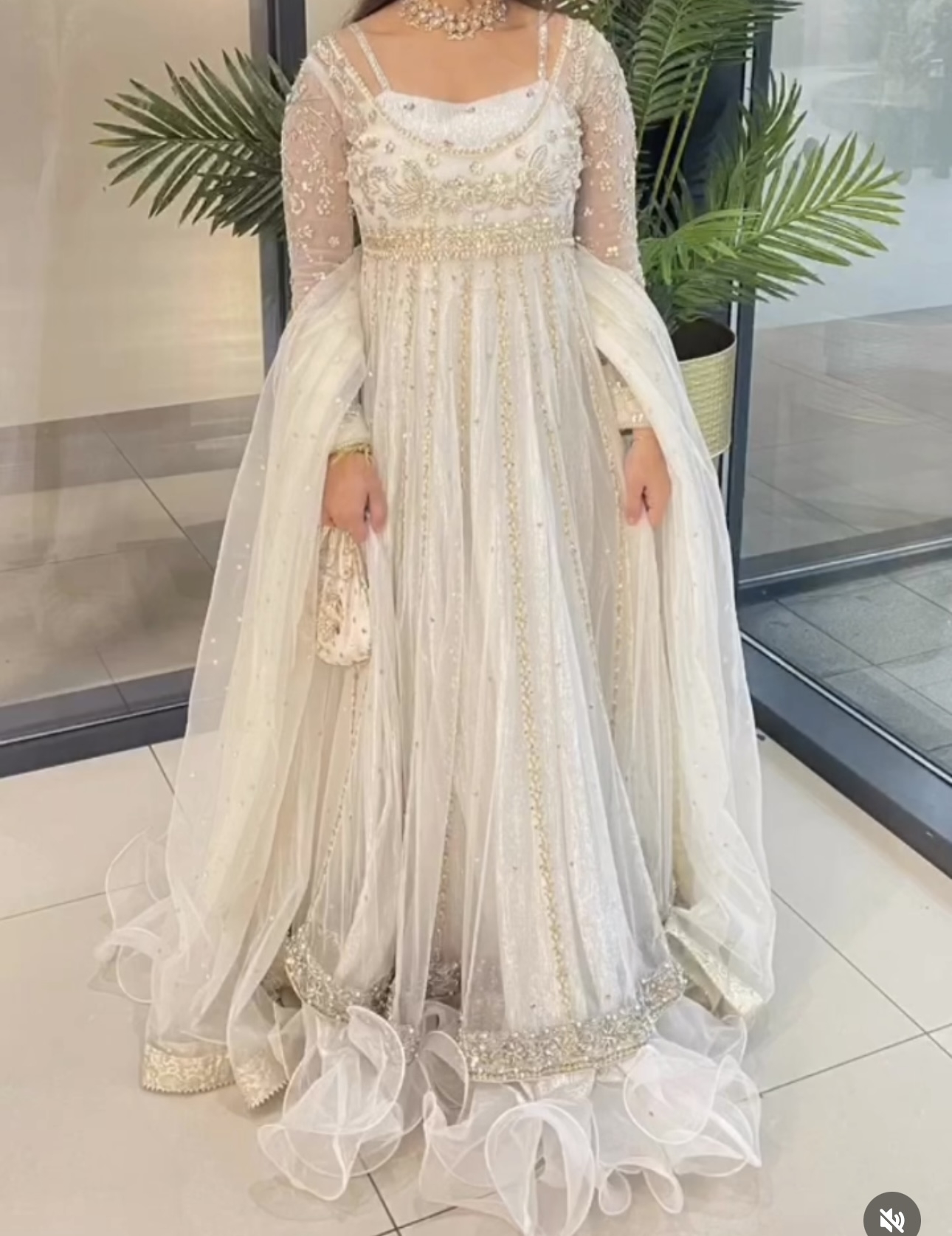 Maham Baig White Dress