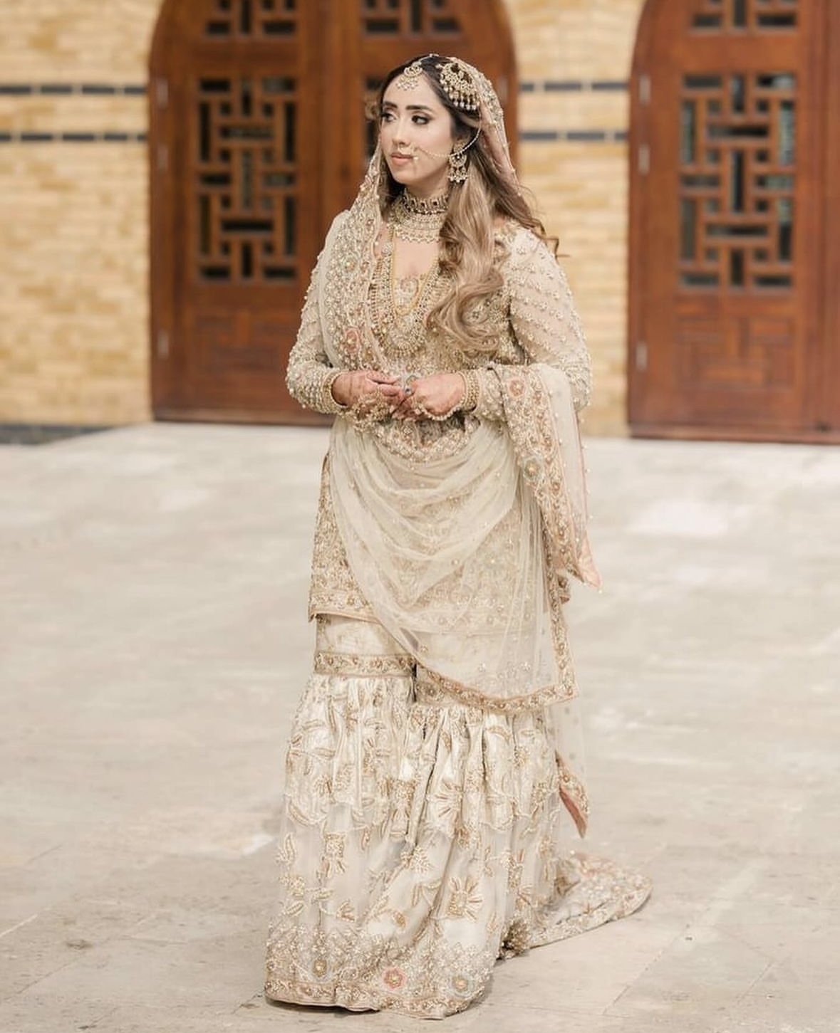 Texheeb original gharara Pearl details and trail