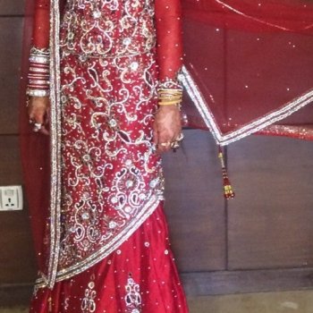 Red bridal lehenga