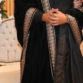 Black wedding sherwani