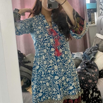 Khaadi Kurti / Kurta Oversized Multi coloured