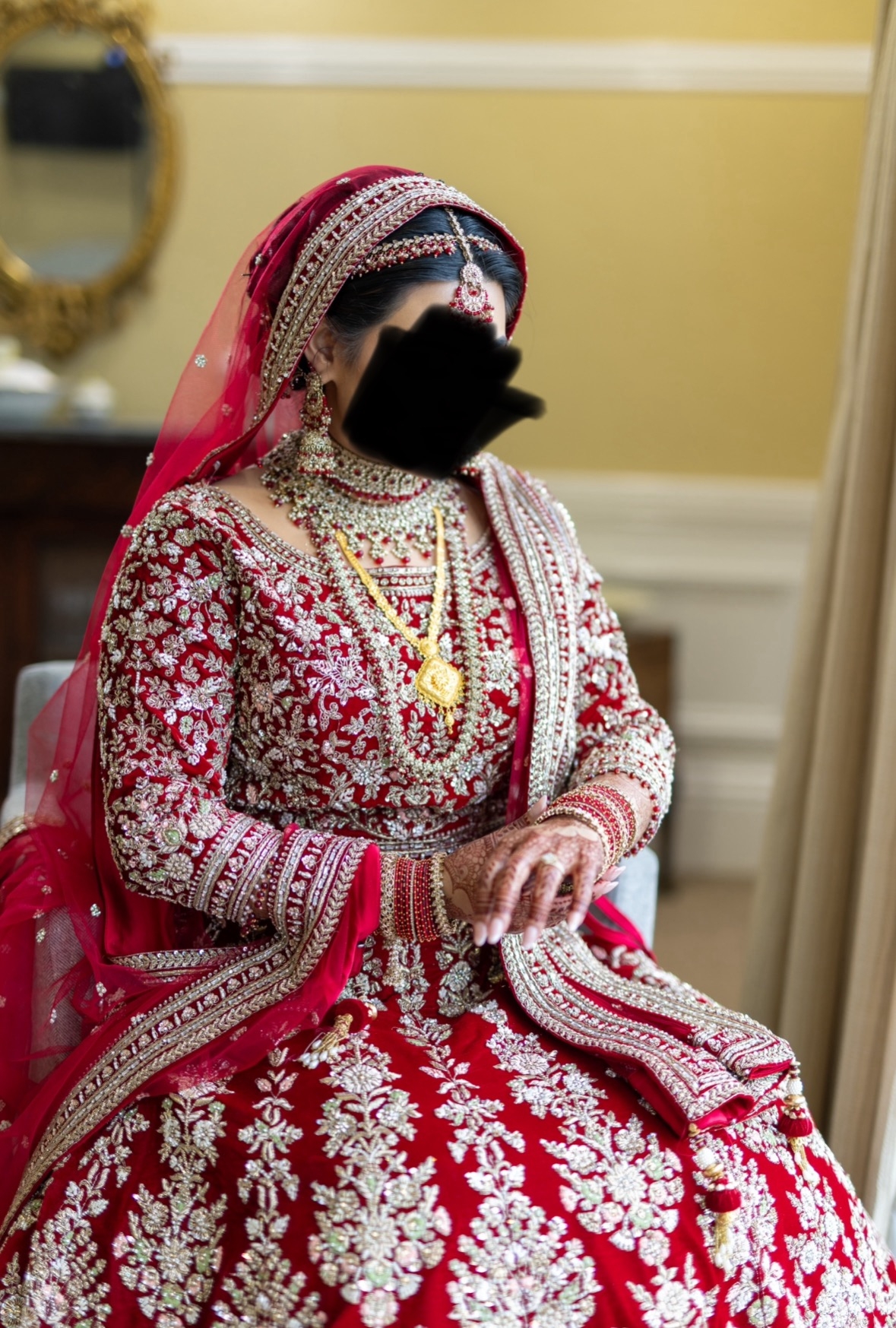 Red Bridal Lengha Dress