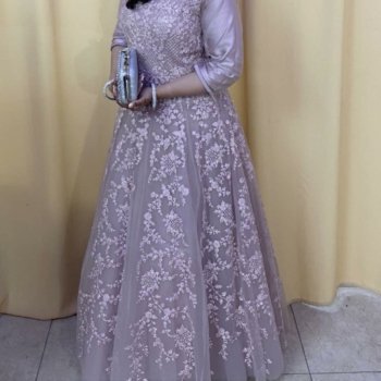 Asian party wear pink maxi dress