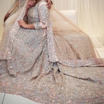 Walima dress with tail