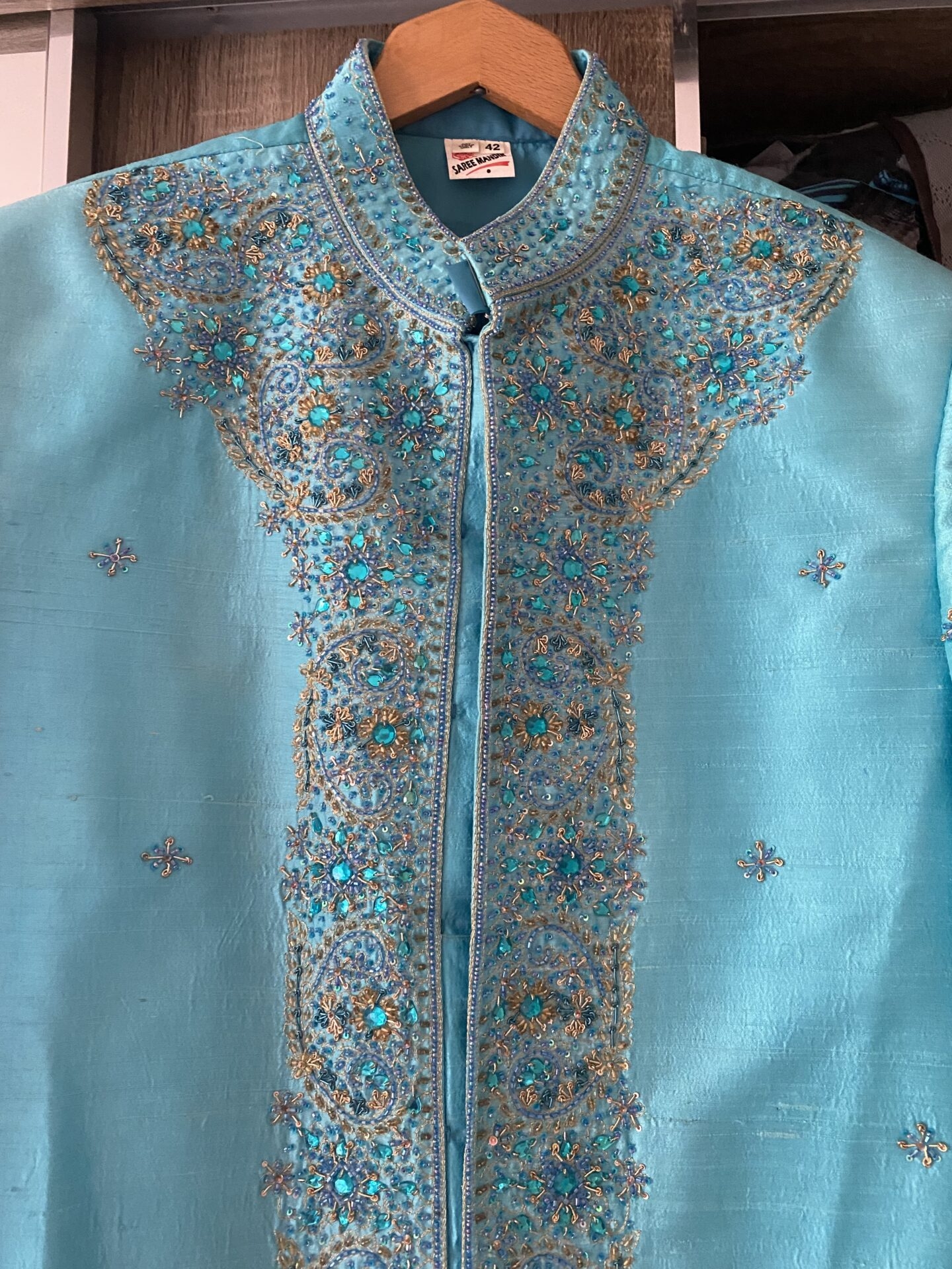 Shirwani Suit Men’s Turquoise