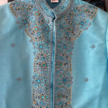 Shirwani Suit Men’s Turquoise