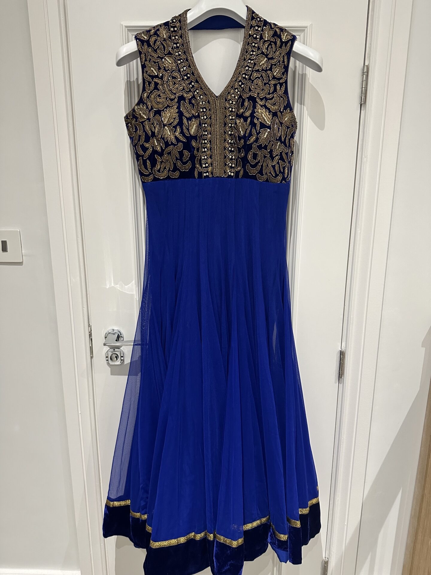 Blue Sleeveless Gown