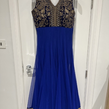 Blue Sleeveless Gown