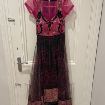 Pink/Black Indian Dress